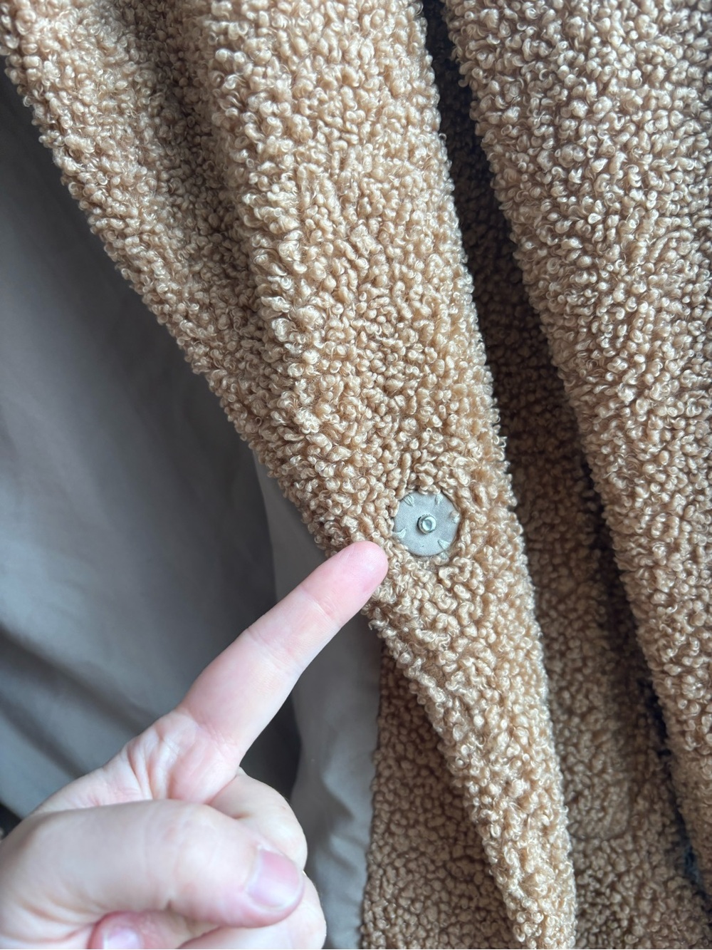 Sanctuary Cozy Teddy Shawl Collar Jacket Camel Tan Medium - Picture 4 of 8